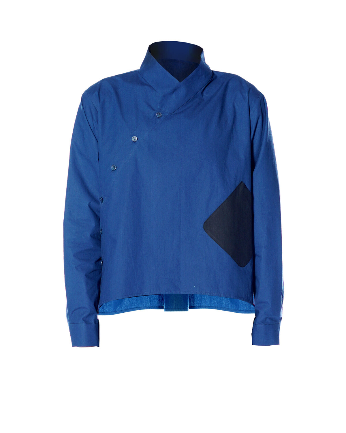 MORINORI,사선깃 주머니셔츠(BLUE)